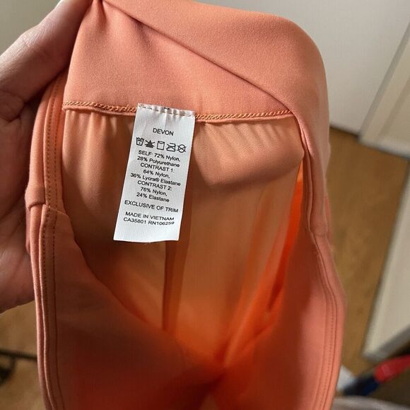 LULULEMON orange peach lightweight magnetic slit hem jogger pants 4 - Picture 8 of 8
